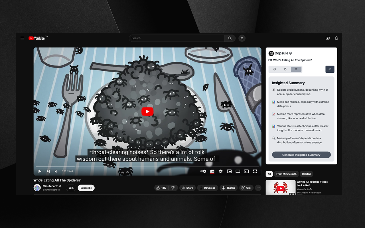 Copsule - 使用ChatGPT总结YouTube视频