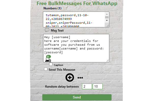 Free BulkMessages For WhatsApp