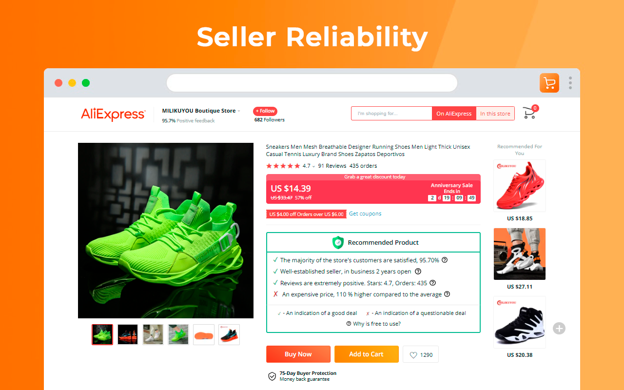 AliAI - 价格历史和卖家评级