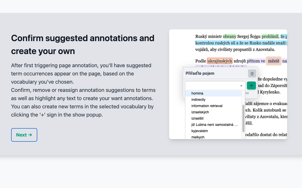 Termit Annotate - semantic annotations
