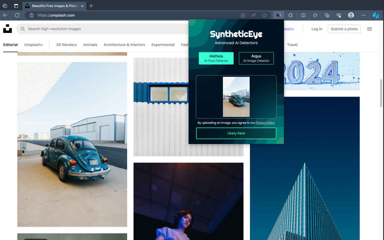 SyntheticEye AI Detector