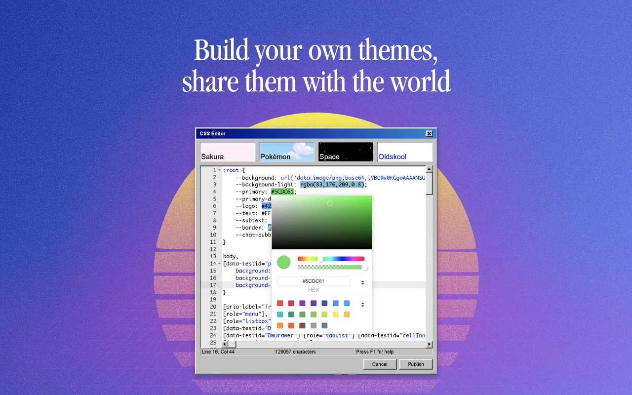 User Themes for Twitter