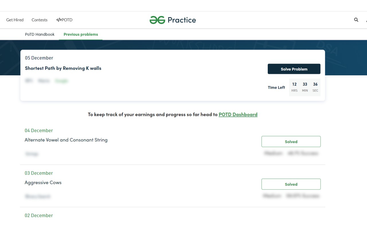 GFG practice topic hider