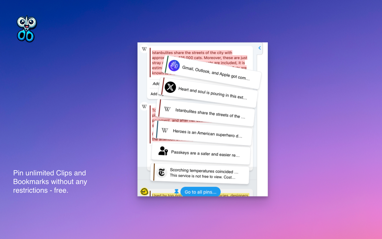 Clipity: Bookmarks, Clip with Highlight