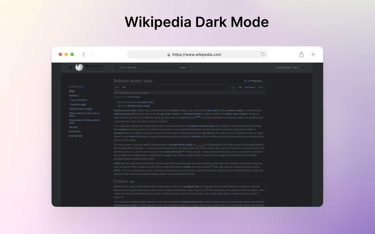 Wikipedia Dark Mode