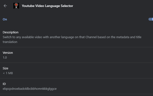 Youtube Video Language Selector