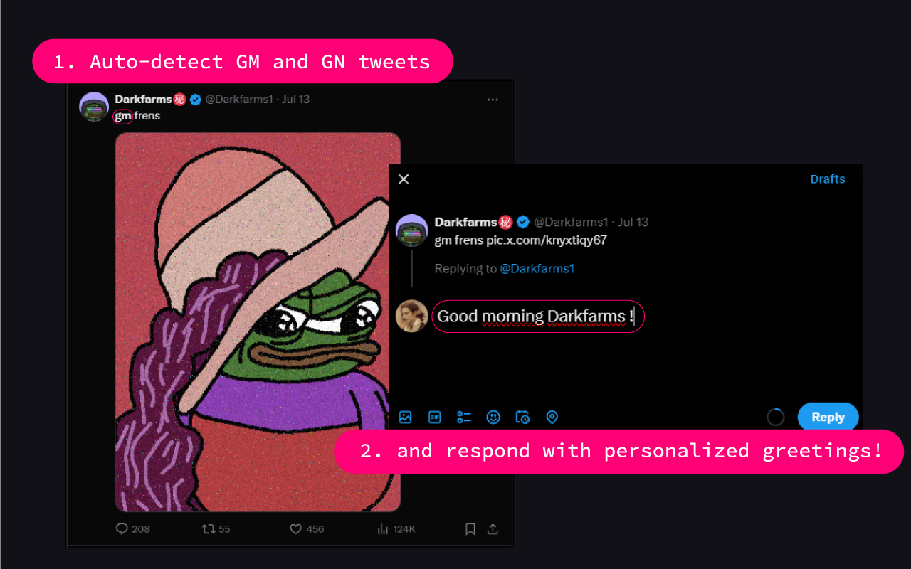 Xtools: GM/GN Auto Reply Bot