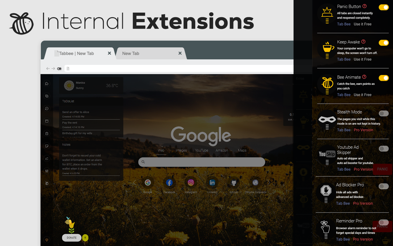 Tabbee New Tab Extension