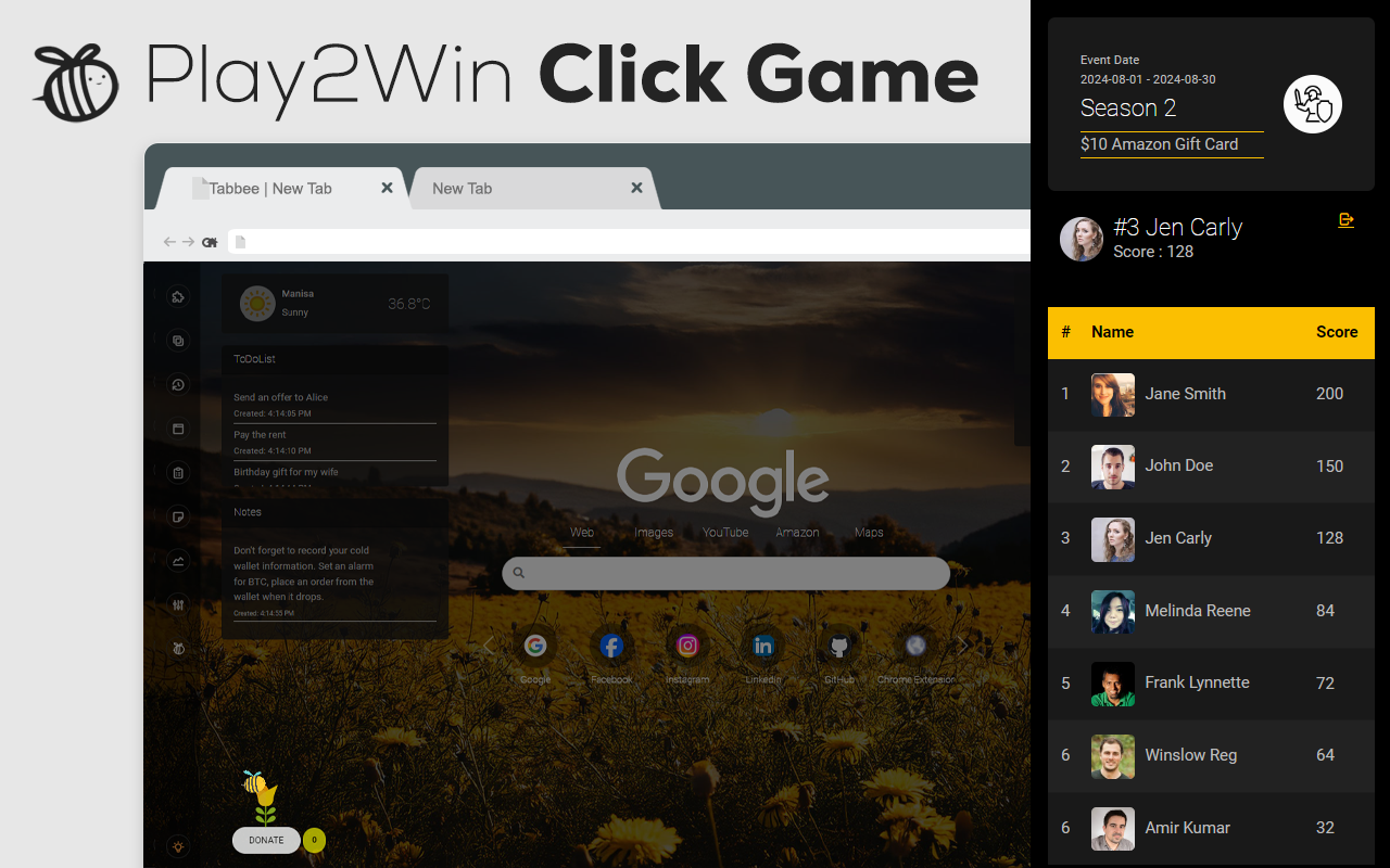Tabbee New Tab Extension