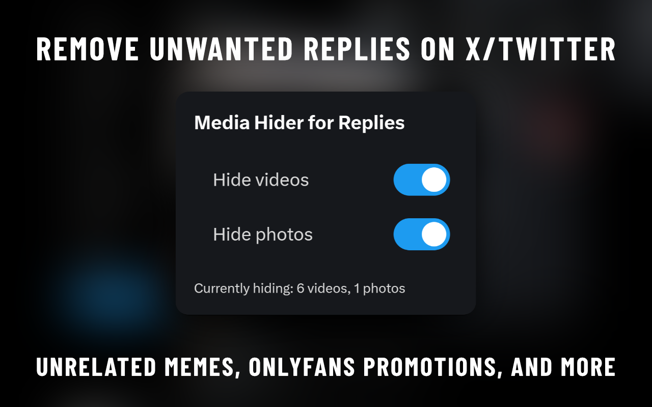 Twitter/X Media Reply Hider
