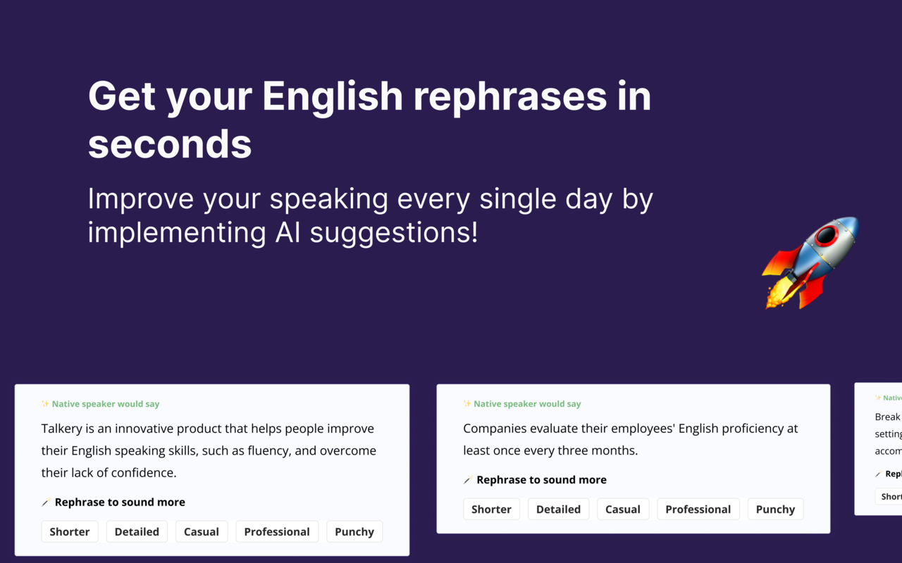 Talkery: AI Rephraser