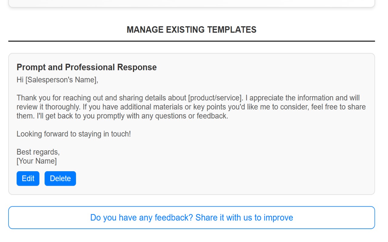 Gmail Template Creator