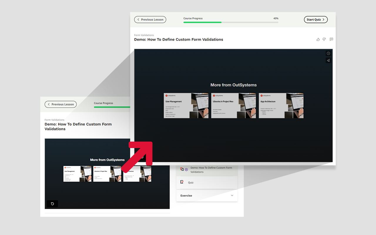 Outsystems Training Page Video Resize