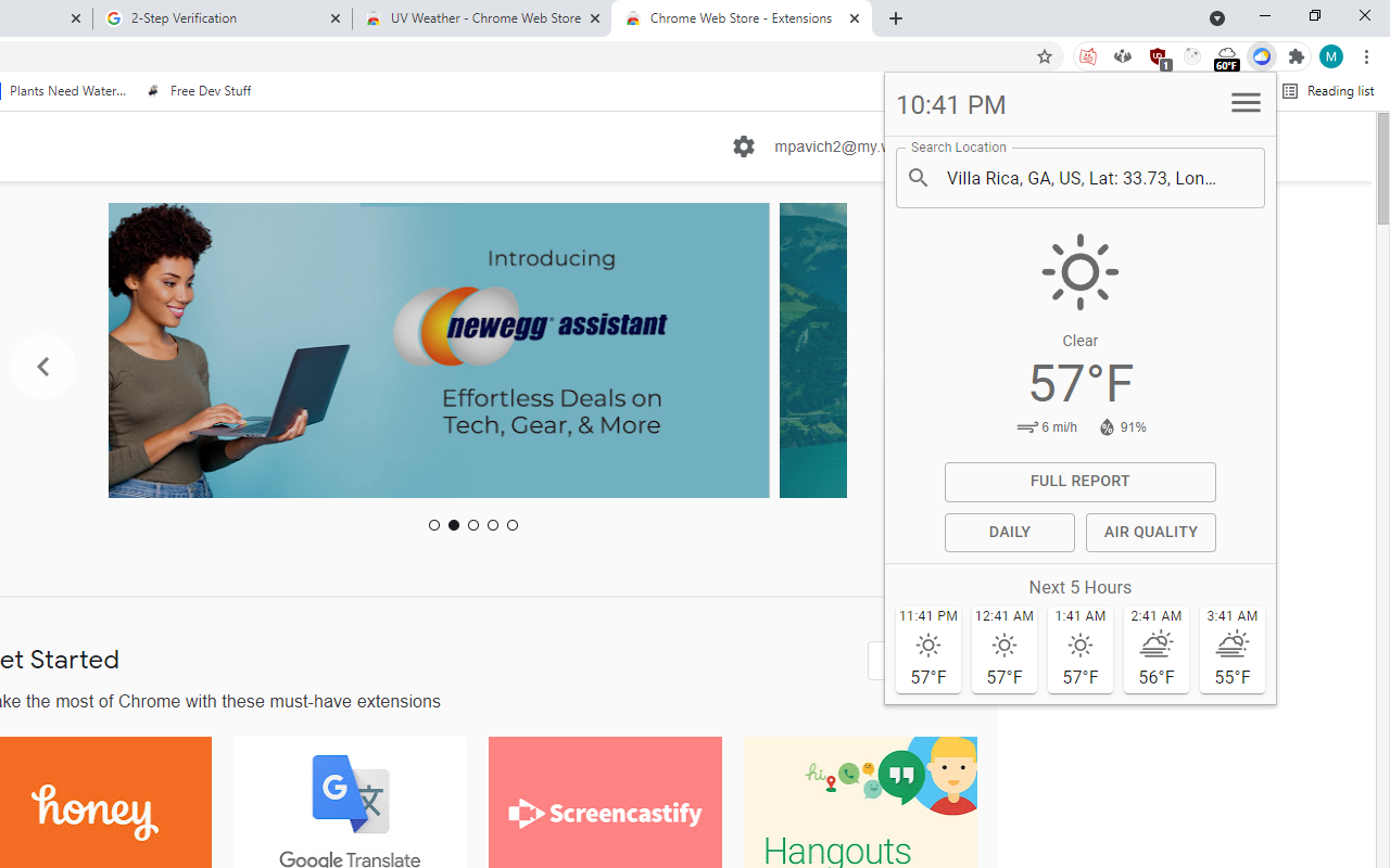 Weather Chrome Extension