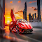 Red Lamborghini with Cityscape: Dynamic Live Wallpaper