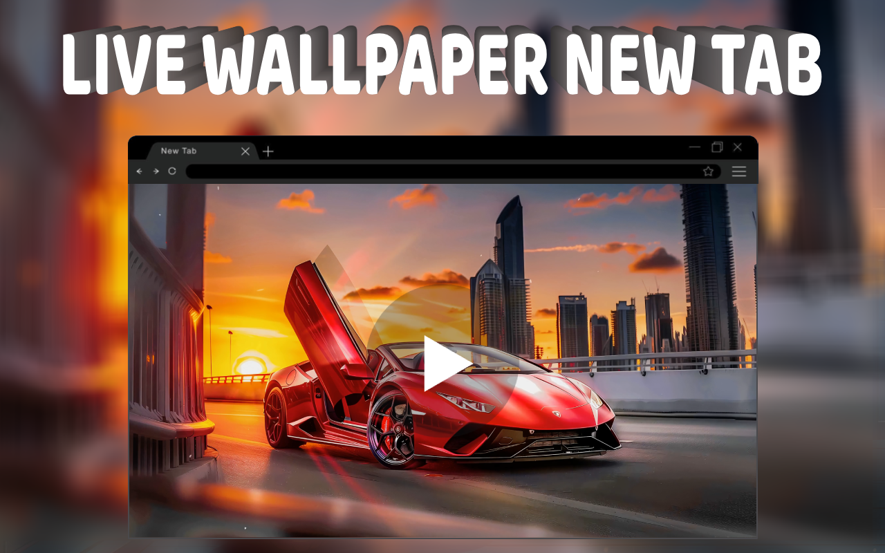 Red Lamborghini with Cityscape: Dynamic Live Wallpaper
