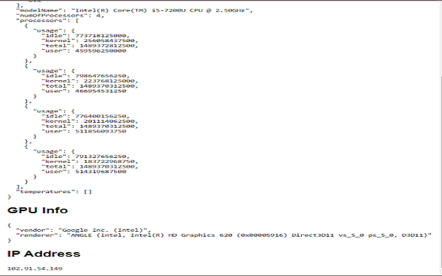 System Info Extension