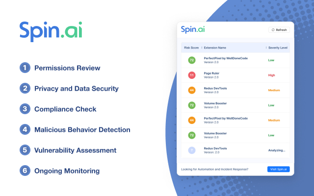 SpinMonitor – Free Extension Security Checker