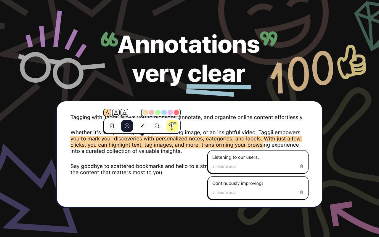 Taggii: Highlight & Annotate Websites