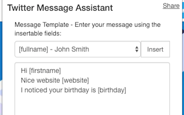 Twitter Message Assistant