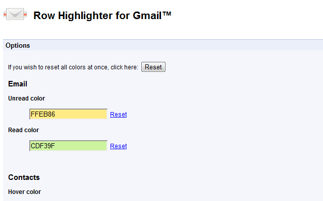 Row Highlighter for Gmail™