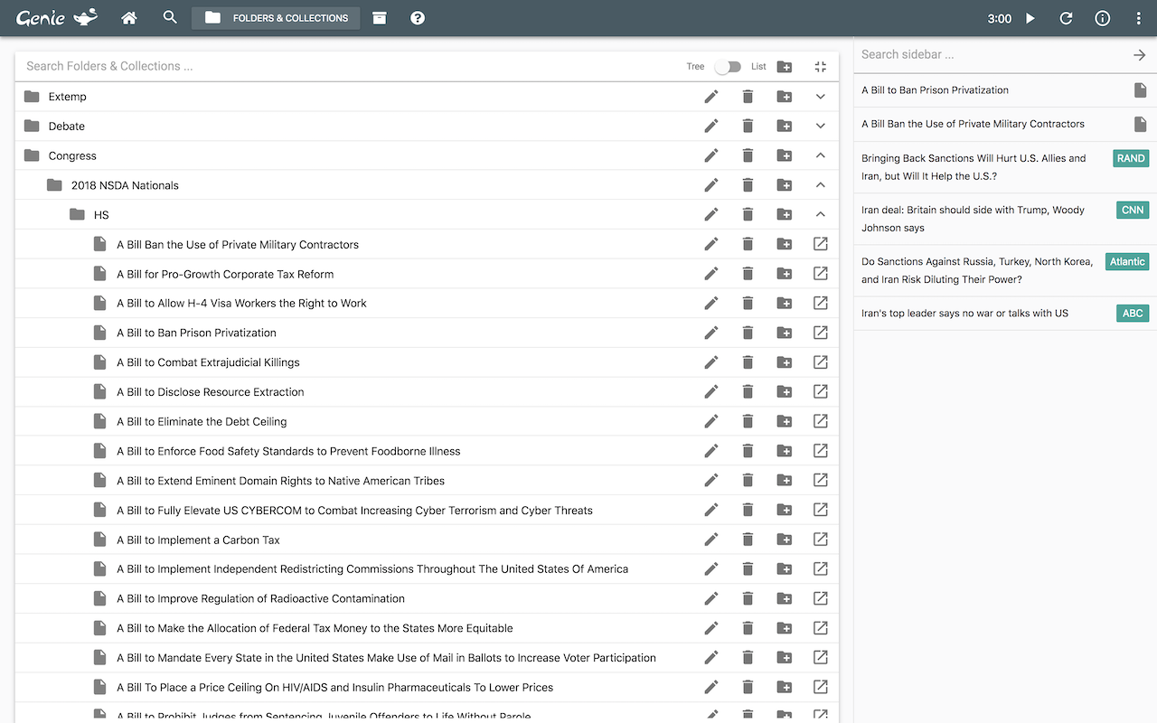 Genie - Extemp, Congress, Debate