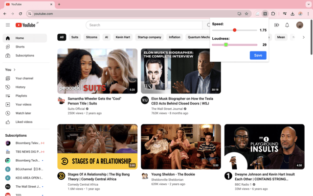 Media Harmony: Volume & Speed Control