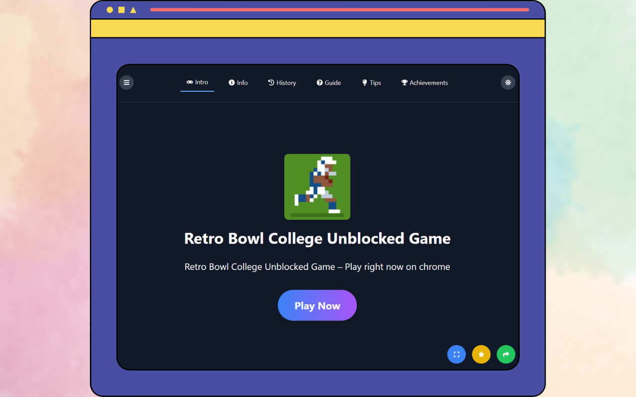 Retro Bowl College Unblocked Game