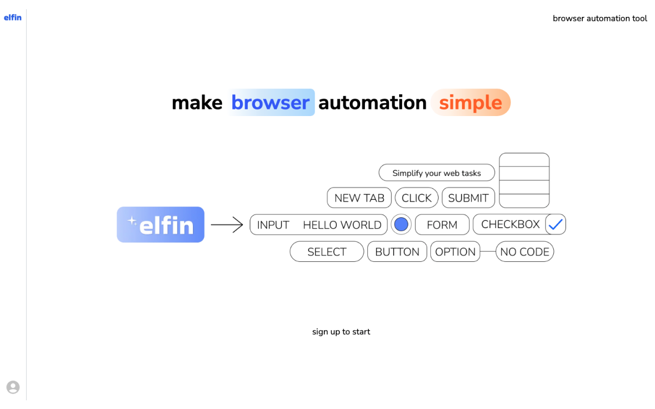 elfin - browser automation tool