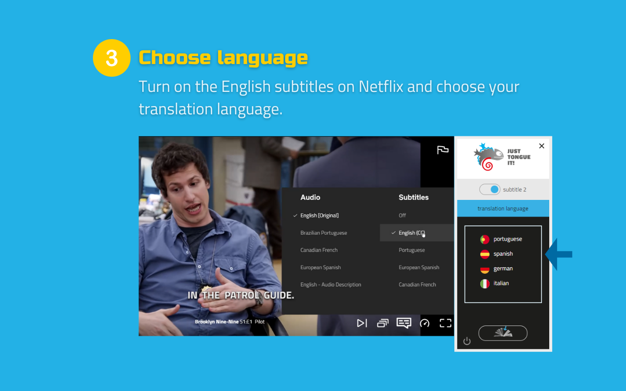 Netflix translation by Justtongueit