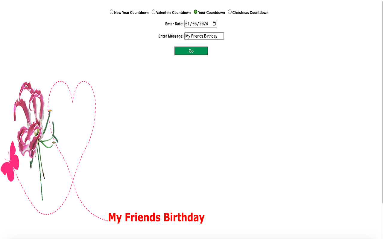 Countdown to your Date