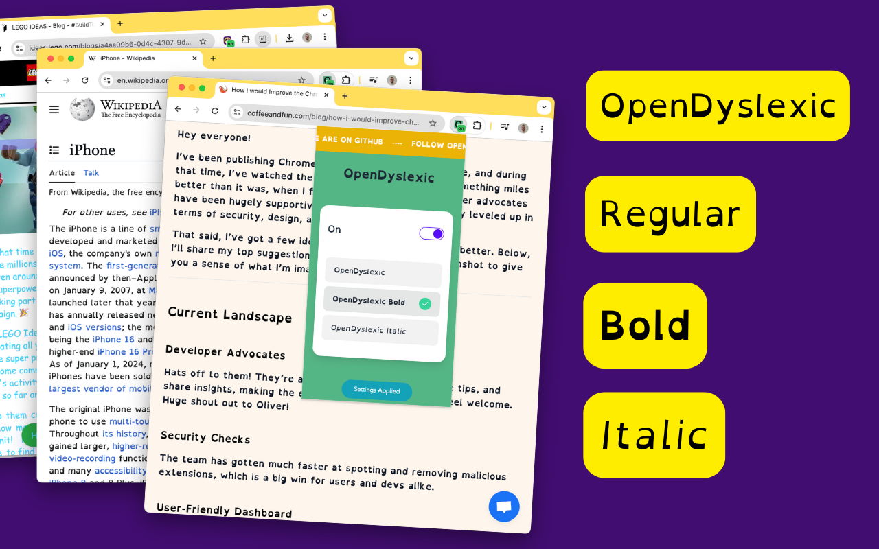 OpenDyslexic for Chrome