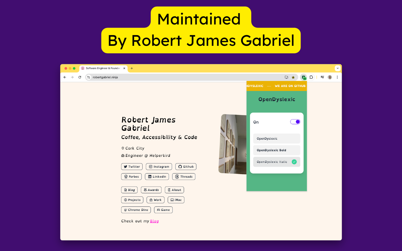 OpenDyslexic for Chrome