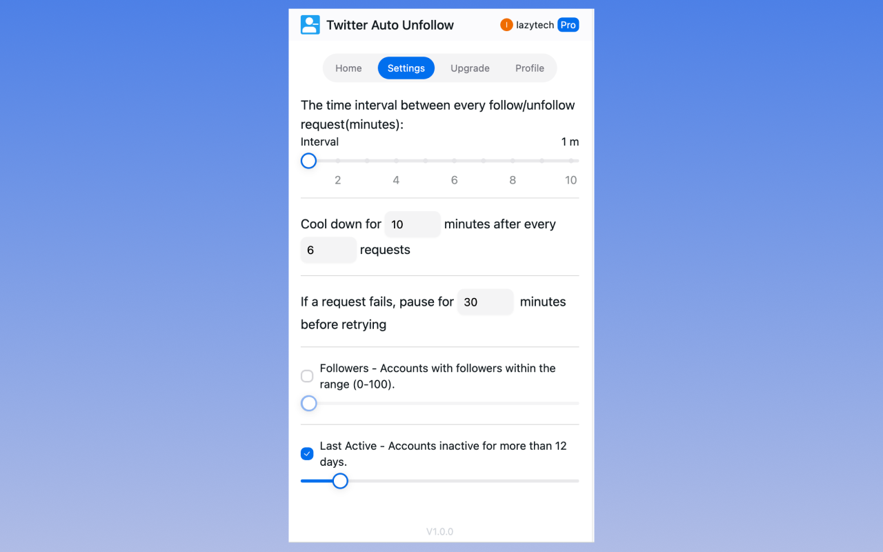 Twitter 自动取消关注