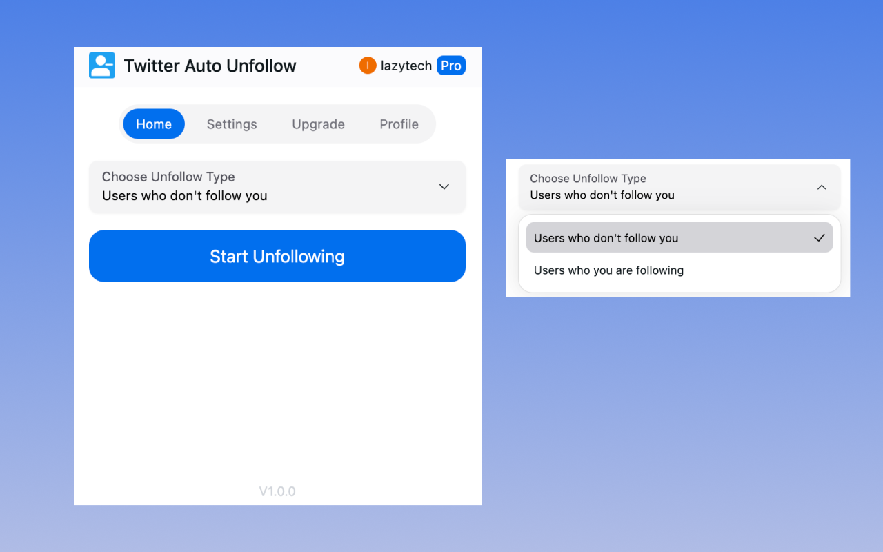 Twitter 自动取消关注