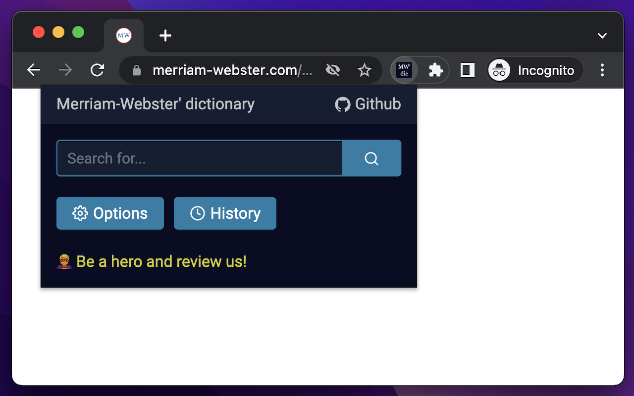 English-to-English Definitions - Merriam-Webster Dictionary