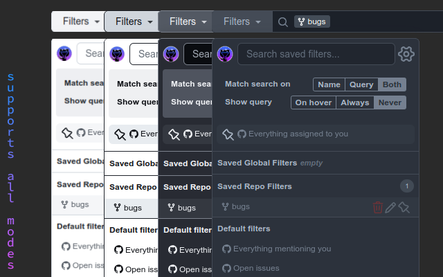 Github Saved Filters