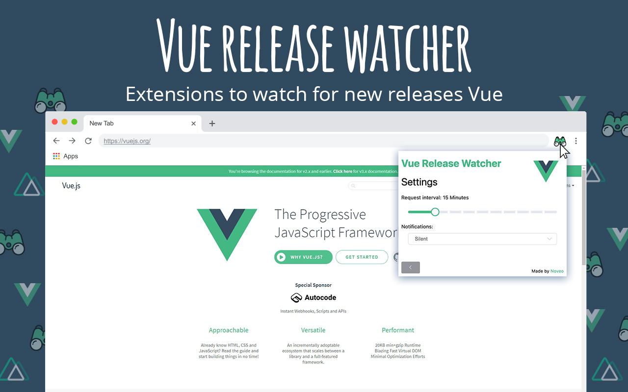 Vue release watcher