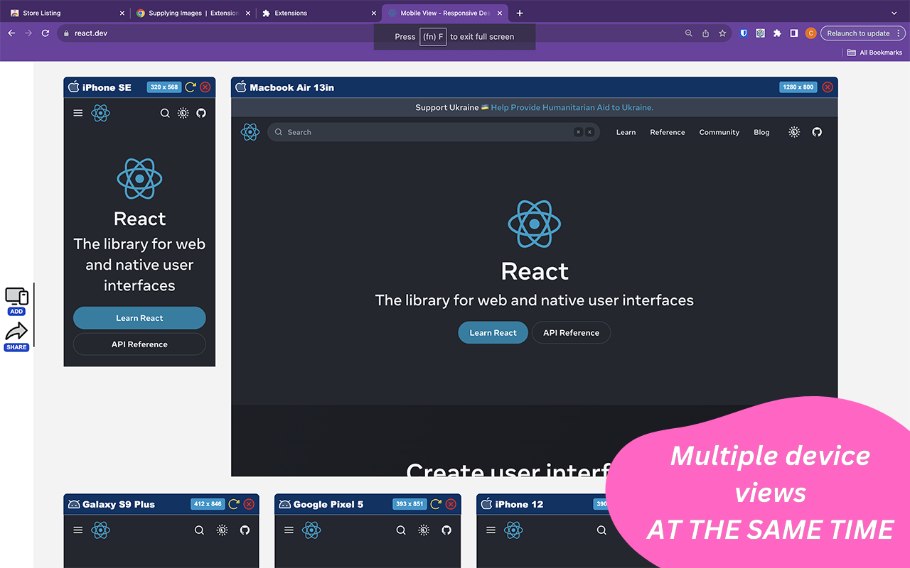 Mobile View: Test responsive designs fast