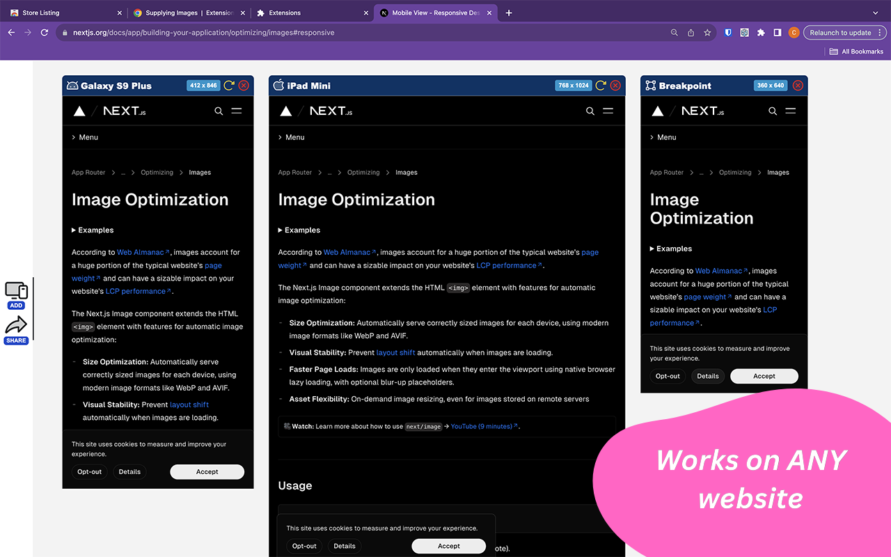Mobile View: Test responsive designs fast