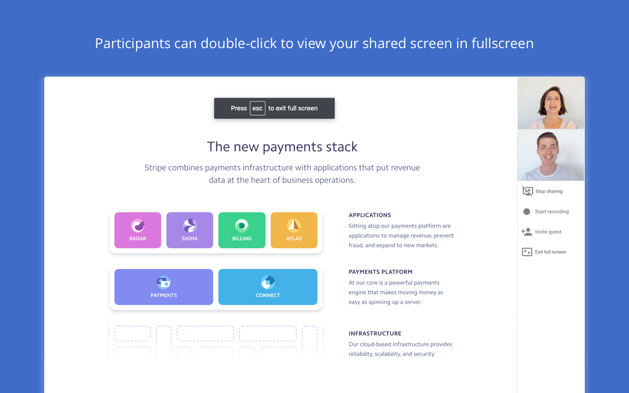 Secure screen sharing