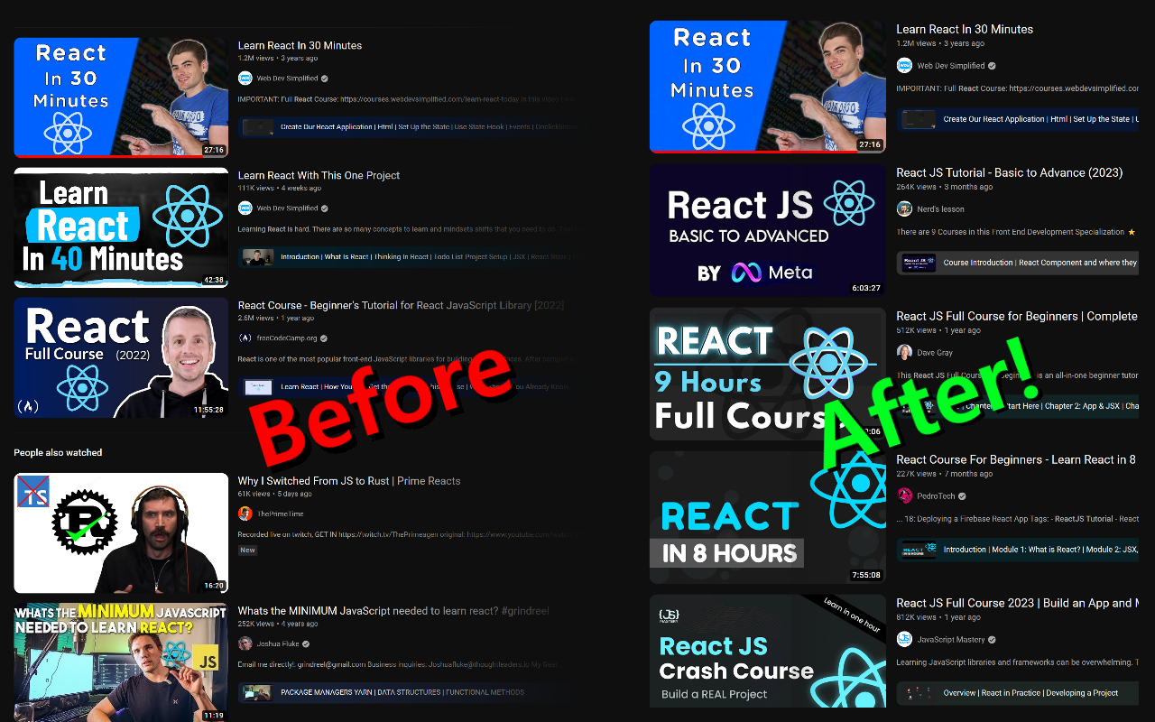 Better YouTube Search