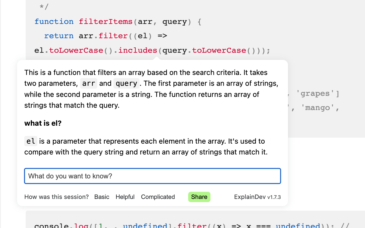 ExplainDev: Explains code on your browser