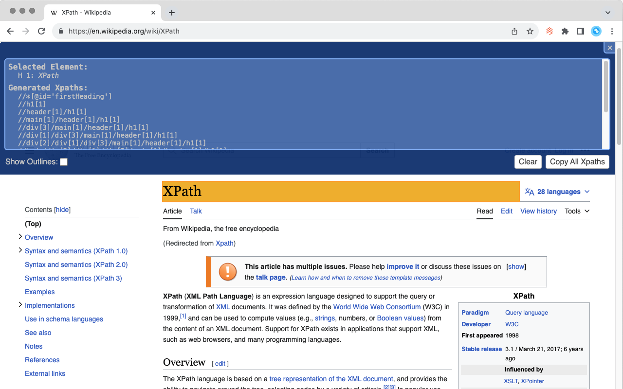 XPathMax - XPath Generator