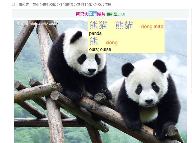 Zhongwen: Dictionnaire chinois-français