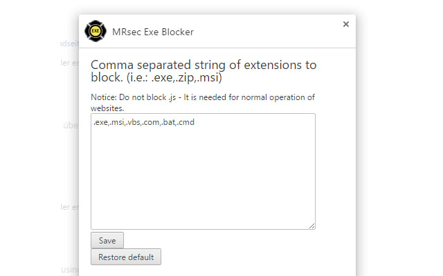 MRsec Exe Blocker