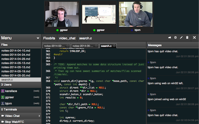 Floobits Screen Sharing