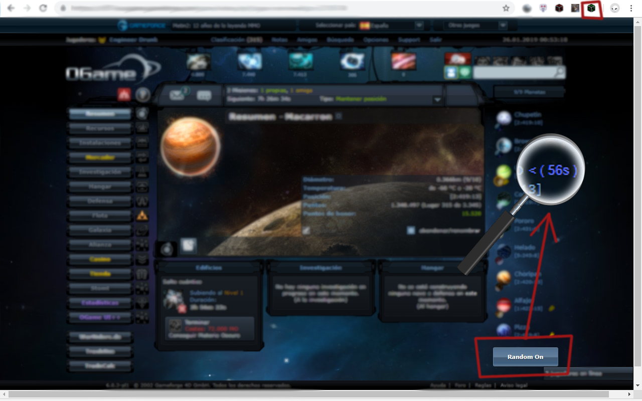 OGame Random Activity