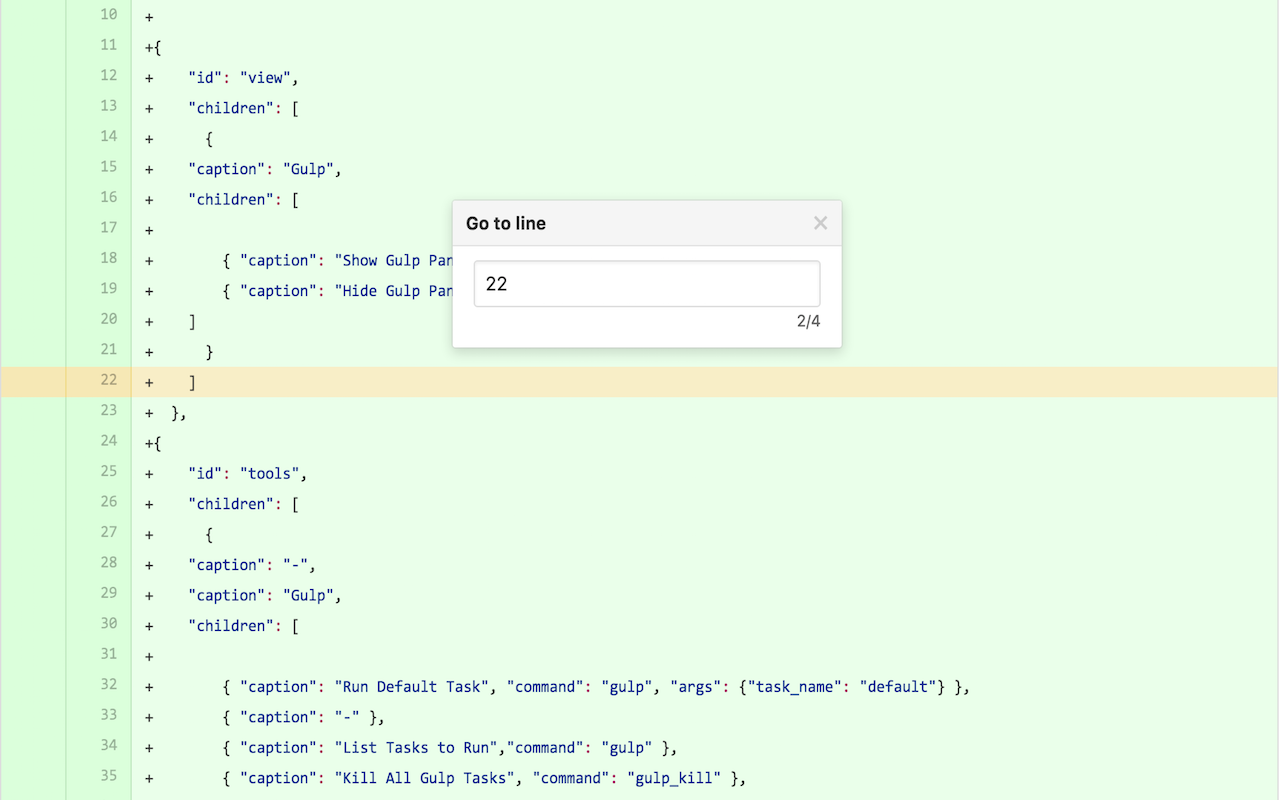 GitHub go to line number