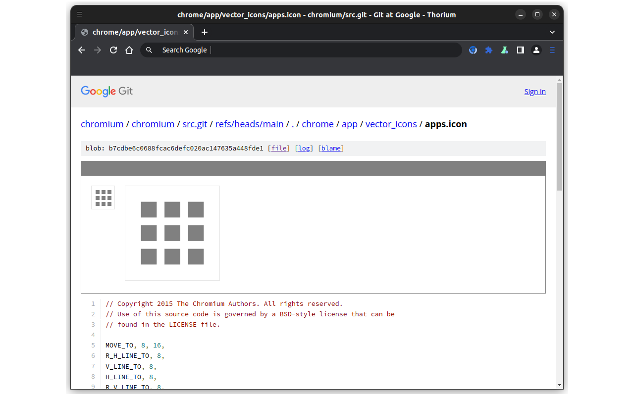 Chromium Vector Icon Painter